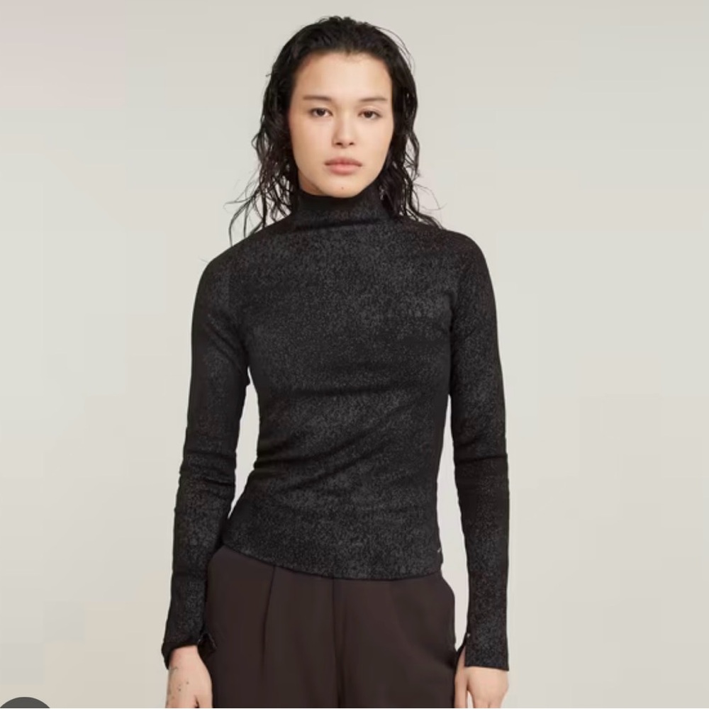 NWT G-Star Women's Coated Slim Rib Mock